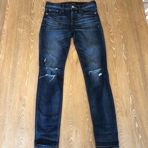 Express distressed mid-rise jean legging